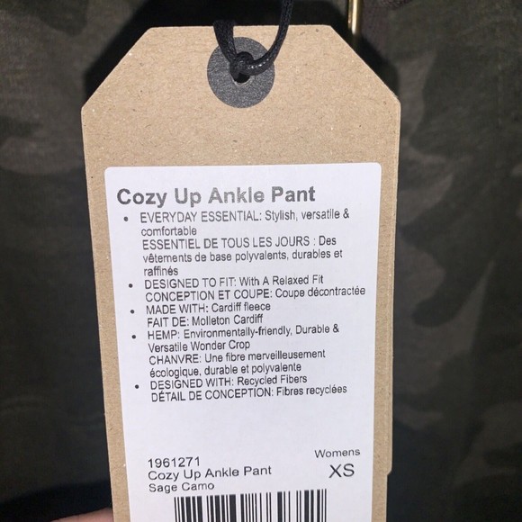 Womens Size XS Prana Cozy Up Ankle Pants Camo NWT - Picture 4 of 6